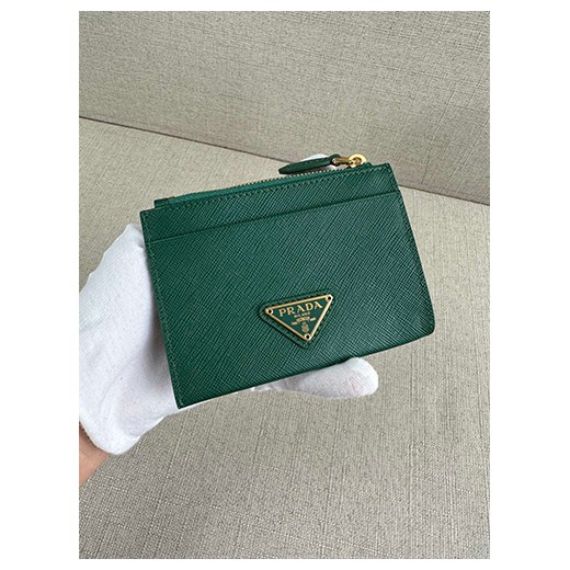 [홍콩명품,PRADA] 프라다 23SS 삼각로고 레더 지퍼 카드 지갑 (그린), BGM2195, BC, 명품지갑,무브타임쇼핑몰,홍콩명품,사이트,명품쇼핑몰