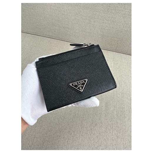 [홍콩명품,PRADA] 프라다 23SS 삼각로고 레더 지퍼 카드 지갑 (블랙), BGM2196, BC, 명품지갑,무브타임쇼핑몰,홍콩명품,사이트,명품쇼핑몰