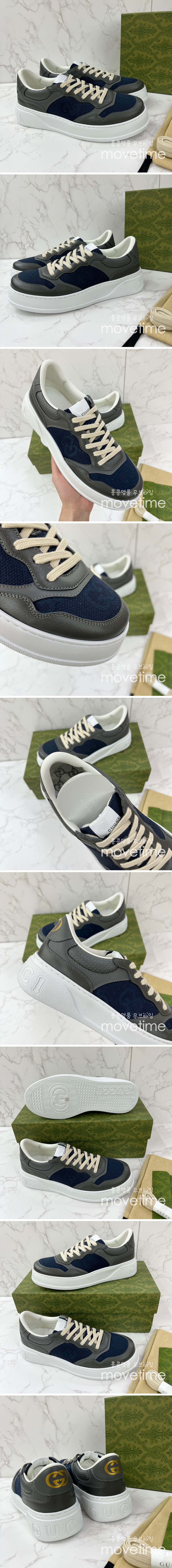 [홍콩명품.Gucci] 구찌 23SS 스크리너 GG 스니커즈 (그레이-네이비), SE2280, PMD, 홍콩명품쇼핑몰,무브타임,악세사리,잡화,생활용품 상세이미지 2