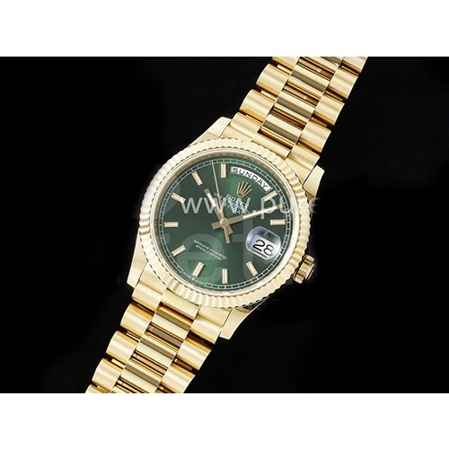 [홍콩명품시계.ROLEX] 로렉스 데이데이트 36mm 옐로우골드 그린 다이얼