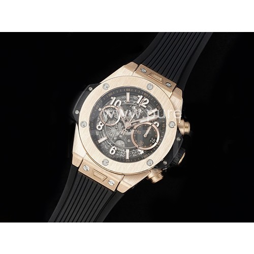 [홍콩명품시계.HUBLOT] 휴블럿 빅뱅 유니코 로즈골드 42mm 크로노 블랙 스켈레톤 다이얼