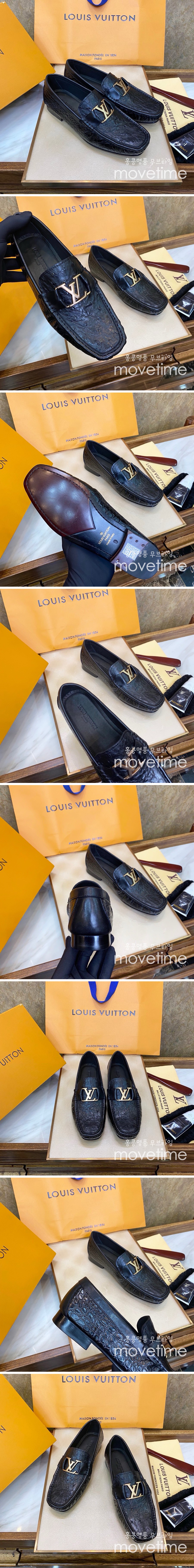 [홍콩명품.LOUIS VUITTON] 루이비통 24SS LV로고 악어가죽 로퍼 (블랙), SE2478, S1, 홍콩명품쇼핑몰,무브타임,악세사리,잡화,생활용품