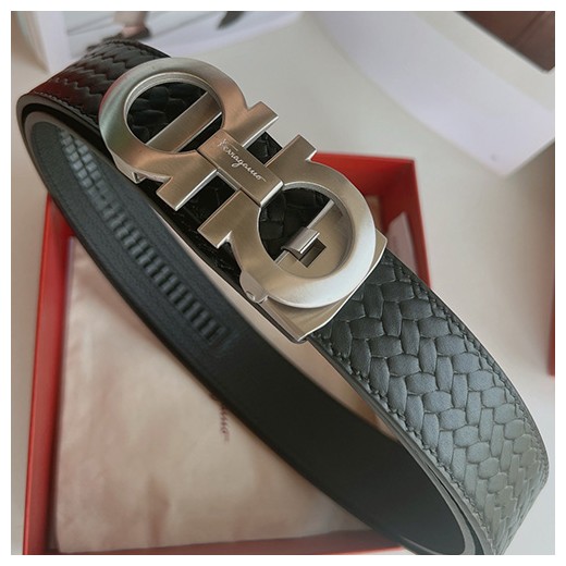 [홍콩명품.FERRAGAMO] 페레가모 24SS 로고 간치니 실버버클 가죽 자동 벨트, BT1104, 3.5cm, BRB, 명품레플리카,인터넷쇼핑몰,남자명품,해외직구