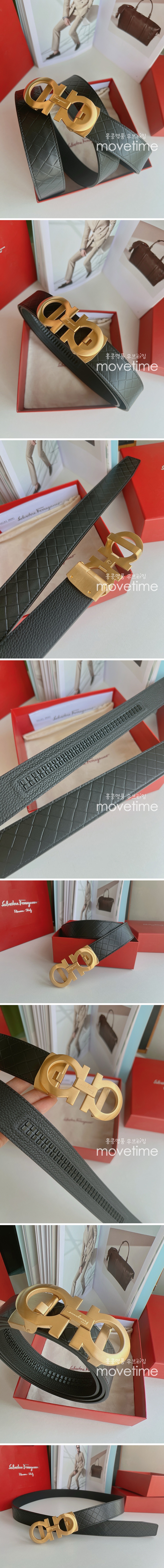[홍콩명품.FERRAGAMO] 페레가모 24SS 로고 간치니 골드버클 가죽 자동 벨트, BT1105, 3.5cm, BRB, 명품레플리카,인터넷쇼핑몰,남자명품,해외직구