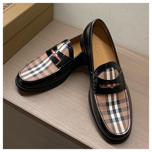 [홍콩명품.Burberry] 버버리 24SS 로고 체크패턴 가죽 로퍼 (브라운), SE2621, S2, 홍콩명품쇼핑몰,무브타임,악세사리,잡화,생활용품