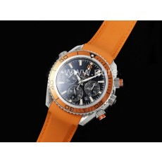 [홍콩명품시계.OMEGA] 오메가 시마스터 크로노 43mm 오렌지 베젤 블랙 다이얼 고무스트랩