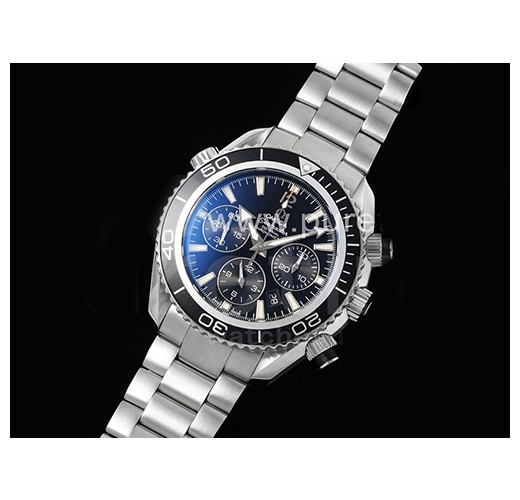 [홍콩명품시계.OMEGA] 오메가 시마스터 크로노 43mm 블랙 베젤 블랙 다이얼 메탈스트랩