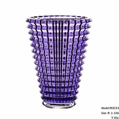 [홍콩명품.Baccarat] 바카라 24SS 선물용 인테리어 실내꽂꽂이 유리꽃병 크리스탈꽃병 (퍼플-H30-W20cm), ET2137, ZAKKA, 명품접시,와인잔,키홀더,내의,양말,가구주변기기