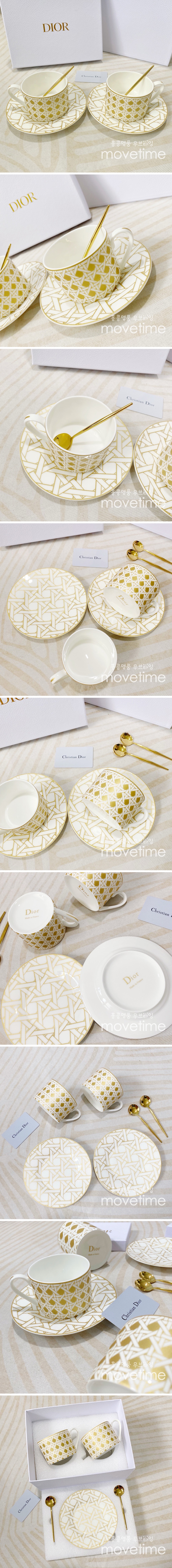 [홍콩명품,Christian Dior] 디올 24SS 로고 도자기 티컵 커피컵 세트, ET2170, ZAKKA, 명품접시,와인잔,키홀더,내의,양말,가구주변기기