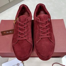 [홍콩명품.Loro Piana] 로로피아나 24SS 로고 여성 레더 가죽 스니커즈 운동화 (레드), SE2732, S3, 명품스니커즈,운동화,구두,로퍼,하이탑,신발