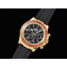 [홍콩명품시계.ROLEX] 로렉스 롤렉스 데이토나 116518 옐로우골드 오렌지 크리스탈 베젤 블랙 다이얼