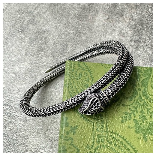[홍콩명품.Gucci] 구찌 24SS 로고 Garden 실버 스네이크 팔찌, ET2225, JASON, 명품악세사리,팔찌,귀걸이,반지