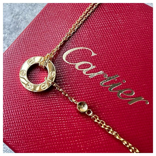 [홍콩명품.CARTIER] 까르띠에 24SS 로고 LOVE 45cm 골드 링 목걸이, ET2231, JASON, 명품악세사리,팔찌,귀걸이,반지