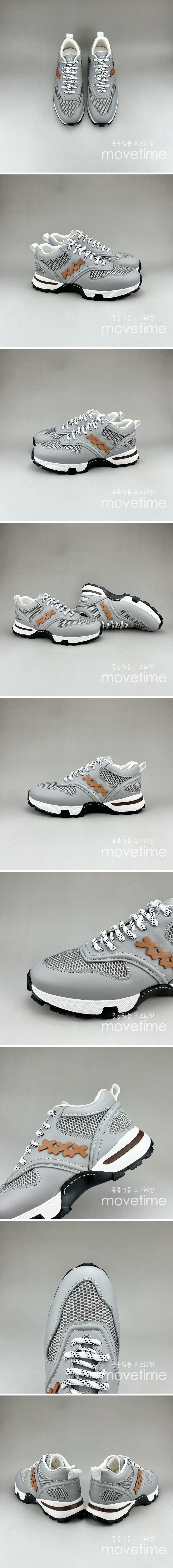 [홍콩명품.ZEGNA] 제냐 24SS 로고 레더 가죽 스니커즈 운동화 (그레이), SE2853, S3, 명품스니커즈,운동화,구두,로퍼,하이탑,신발