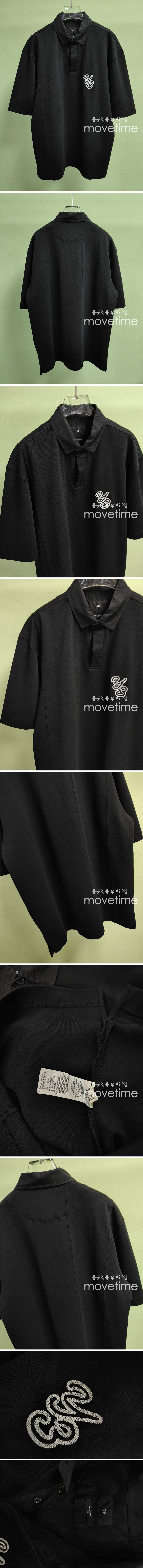 [홍콩명품.Y3] 요지야마모토 24SS 로고 폴로 반팔 티셔츠 (블랙), BM13239, JL, 홍콩명품의류,구매대행,온라인명품