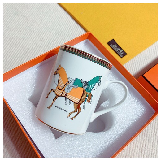 [홍콩명품.Hermes] 에르메스 24SS 로고 선물용 도자기 티컵 커피컵, ET2310, ZAKKA, 명품악세사리,팔찌,귀걸이,반지