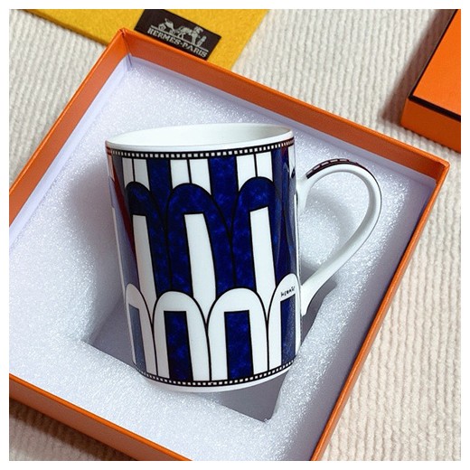 [홍콩명품.Hermes] 에르메스 24SS 로고 선물용 도자기 티컵 커피컵 (9.5-7.5cm), ET2312, ZAKKA, 명품악세사리,팔찌,귀걸이,반지