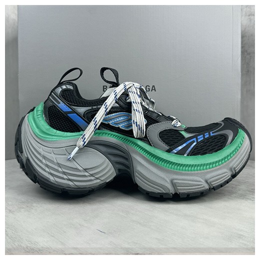 [홍콩명품.BALENCIAGA] 발렌시아가 24SS 로고 10XL 스니커즈 운동화 (블랙-그린-그레이), SE3154, S3, 명품스니커즈,운동화,구두,로퍼,하이탑,신발