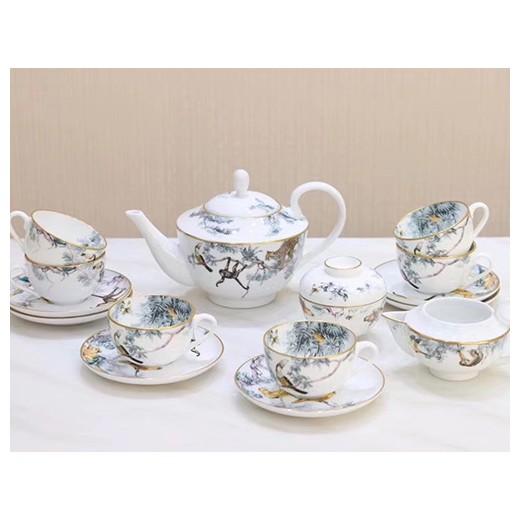 [홍콩명품.Hermes] 에르메스 24SS 선물용 로고 도자기 티포트 티컵 커피컵 세트 (15pcs), ET2339, ZAKKA, 명품악세사리,팔찌,귀걸이,반지