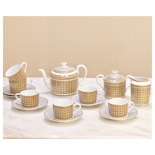 [홍콩명품.Hermes] 에르메스 24SS 선물용 로고 도자기 티포트 티컵 커피컵 세트 (15pcs), ET2340, ZAKKA, 명품악세사리,팔찌,귀걸이,반지
