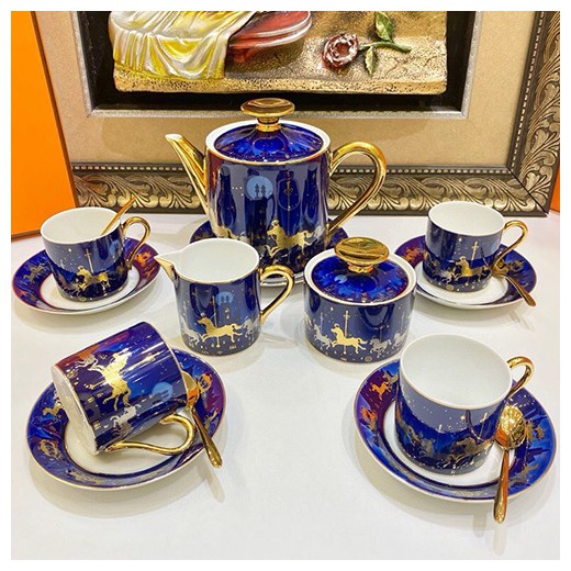 [홍콩명품.Hermes] 에르메스 24SS 선물용 로고 도자기 티포트 티컵 커피컵 세트 (16pcs), ET2345, ZAKKA, 명품악세사리,팔찌,귀걸이,반지