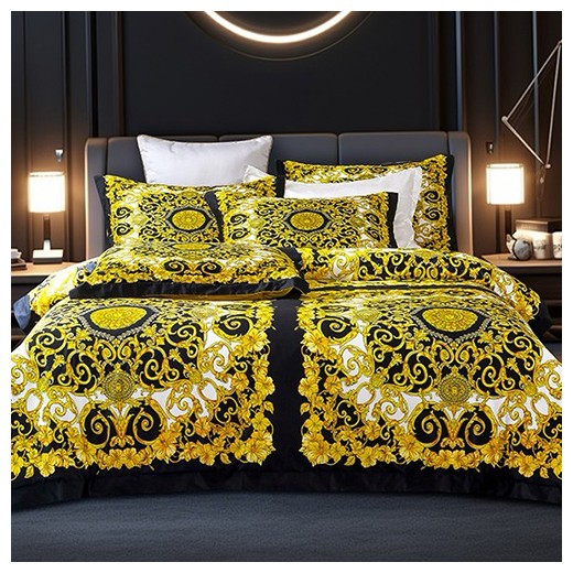[홍콩명품.VERSACE] 베르사체 24SS 로고 선물용 이불 세트 시어서커 침구세트 4pcs (2사이즈), ET2402, ZAKKA, 명품악세사리,팔찌,귀걸이,반지