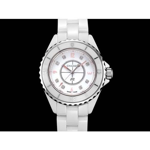 [가격문의][홍콩명품.CHANEL] 샤넬 J12 다이아몬드 33mm 화이트 다이얼 여성용 시계