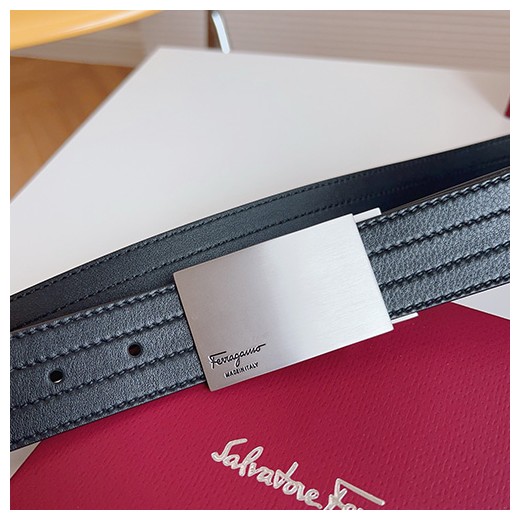 [홍콩명품.FERRAGAMO] 페레가모 23SS 로고 레더 가죽 벨트 (블랙), BT1212, 3.5cm, X1, 명품레플리카,인터넷쇼핑몰,남자명품,해외직구