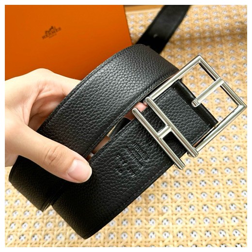 [홍콩명품.Hermes] 에르메스 24SS 로고 리버서블 레더 가죽 벨트 (블랙-2버클), BT1230, 3.8cm, X1, 명품레플리카,인터넷쇼핑몰,남자명품,해외직구