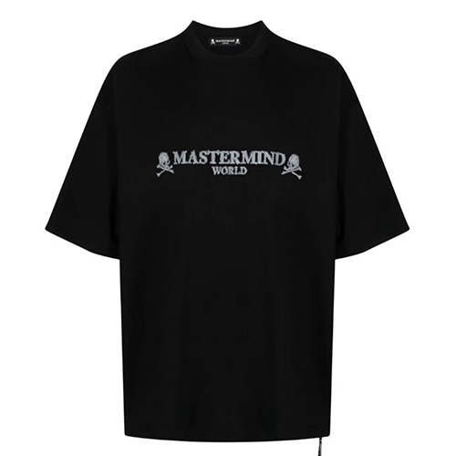 [홍콩명품.MASTERMIND] 마스터마인드 24SS 로고 스컬 프린트 반팔 티셔츠 (블랙), BM14429, JU, 홍콩명품의류,구매대행,온라인명품