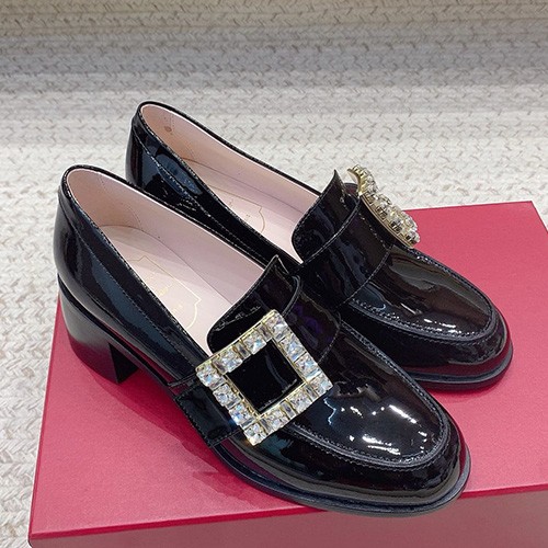 [홍콩명품,Roger Vivier] 로저비비에 24SS 로고 여성 레더 가죽 5.5cm 굽 로퍼 구두 (2컬러), SE3567, SMS, 명품스니커즈,운동화,구두,로퍼,하이탑,신발