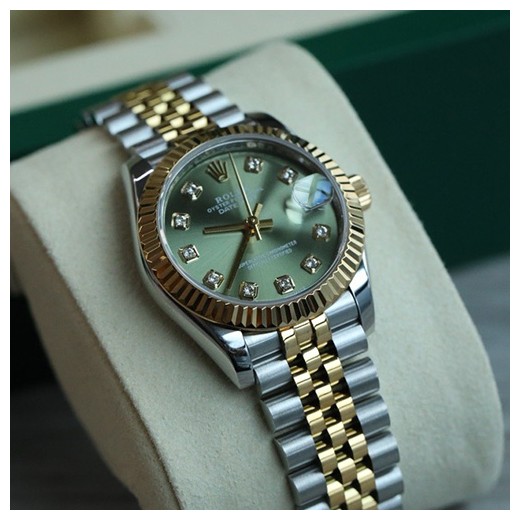 [홍콩명품시계.ROLEX] 로렉스 롤렉스 데이저스트 31mm 오이스터스틸 옐로우콤비 그린 다이얼 M278273-0016, BC