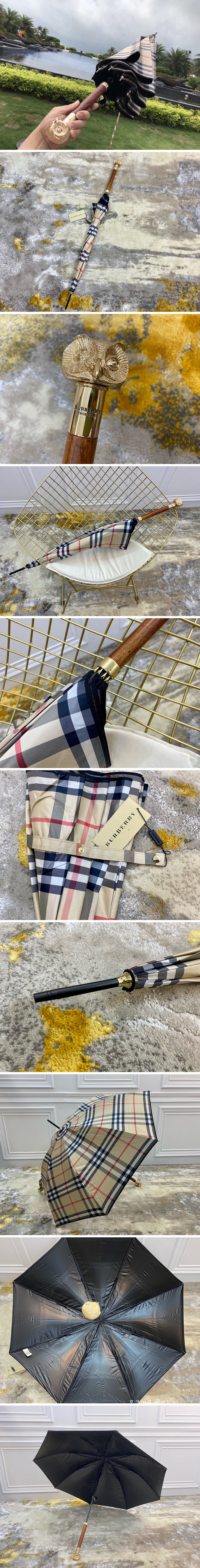 [홍콩명품.Burberry] 버버리 24SS 로고 체크패턴 선물용 휴대용 손잡이 장식 우산, ET2620, JX, 명품악세사리,팔찌,귀걸이,반지