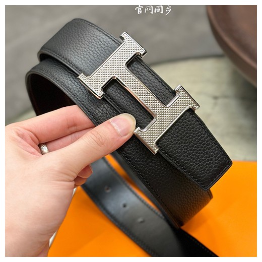 [홍콩명품.Hermes] 에르메스 24SS 은장 H로고 LEATHER STRAP 리버서블 레더 가죽 벨트 (블랙), 3.8cm, BT1281, MR, 명품레플리카,인터넷쇼핑몰,남자명품,해외직구