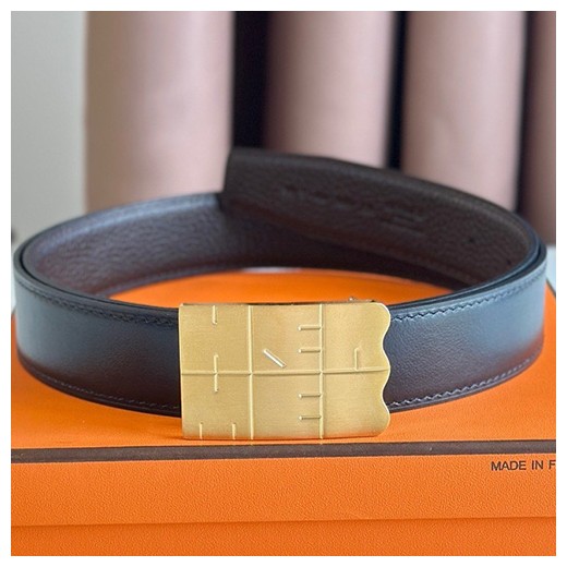 [홍콩명품.Hermes] 에르메스 24SS 금장 로고 BOUCLE DE CEINTURE TYPO & CUIR DE CEINTURE 리버서블 레더 가죽 벨트 (블랙), 3.2cm, BT1292, MR, 명품레플리카,인터넷쇼핑몰,남자명품,해외직구