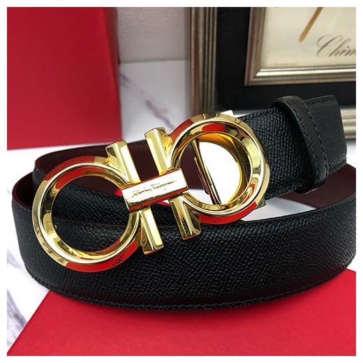 [홍콩명품.FERRAGAMO] 페레가모 24SS 로고 간치니 레더 가죽 벨트 (블랙-2버클), 3.5cm, BT1315, MR, 명품레플리카,인터넷쇼핑몰,남자명품,해외직구