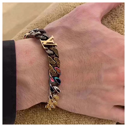 [홍콩명품.LOUIS VUITTON] 루이비통 24SS 로고 LV 모노그램 CHAN LINKS PATCHES 21cm 팔찌, ET2668, AGG, 홍콩명품쇼핑몰,인터넷명품,온라인명품사이트,남자명품,해외직구