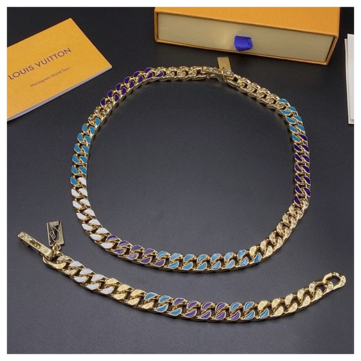[홍콩명품.LOUIS VUITTON] 루이비통 24SS 로고 LV 모노그램 NBA Chain Links 팔찌+목걸이, ET2670, AGG, 홍콩명품쇼핑몰,인터넷명품,온라인명품사이트,남자명품,해외직구