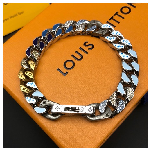 [홍콩명품.LOUIS VUITTON] 루이비통 24SS 로고 LV 모노그램 CHAN LINKS PATCHES 22cm 팔찌, ET2673, AGG, 홍콩명품쇼핑몰,인터넷명품,온라인명품사이트,남자명품,해외직구