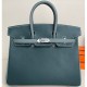 [홍콩명품.Hermes] 에르메스 24SS 로고 Birkin 25 레더 가죽 핸드백 토트백 (블루-은장), BGM3448, H3, 홍콩명품가방,명품쇼핑몰,크로스백,핸드백,구매대행,무브타임