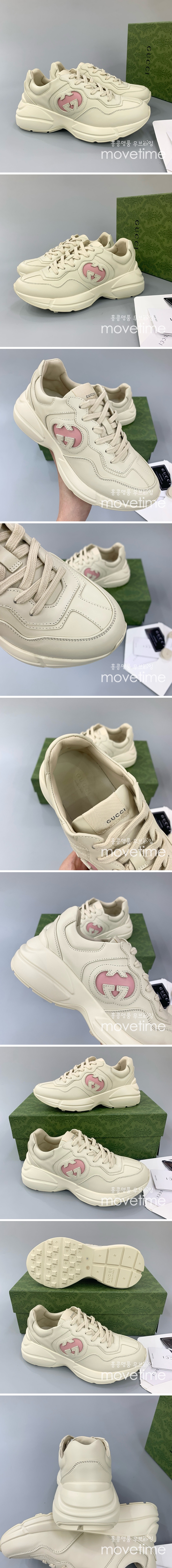 [홍콩명품.Gucci] 구찌 24SS 로고 여성 롸이톤 스니커즈 운동화 (아이보리-핑크), SE3746, PMD, 명품스니커즈,운동화,구두,로퍼,하이탑,신발 상세이미지 2
