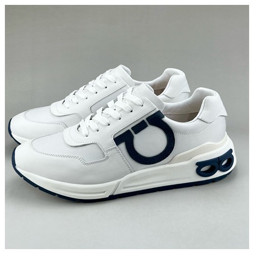 [홍콩명품.FERRAGAMO] 페레가모 24SS 로고 간치니 레이어드 스니커즈 운동화 (화이트), SE3903, S3, 명품스니커즈,운동화,구두,로퍼,하이탑,신발