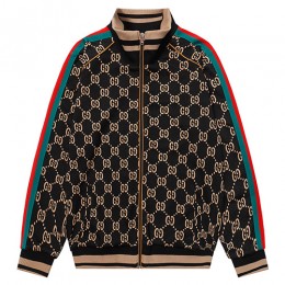 [홍콩명품.Gucci] 구찌 24SS 로고 GG 수프림 테크니컬 저지 집업 자켓 + 조거 팬츠 바지 상하의 세트 (블랙), BM15563, JU, 홍콩명품의류,구매대행,온라인명품