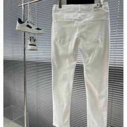 [홍콩명품,PRADA] 프라다 24SS 로고 데님 팬츠 진 청바지 (화이트), BM15851, JS, 홍콩명품의류,구매대행,온라인명품
