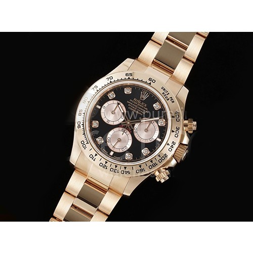 [홍콩명품시계.ROLEX] 로렉스 롤렉스 데이토나 126505 크로노 로즈골드 로즈골드/블랙 다이아몬드 다이얼, 메탈밴드