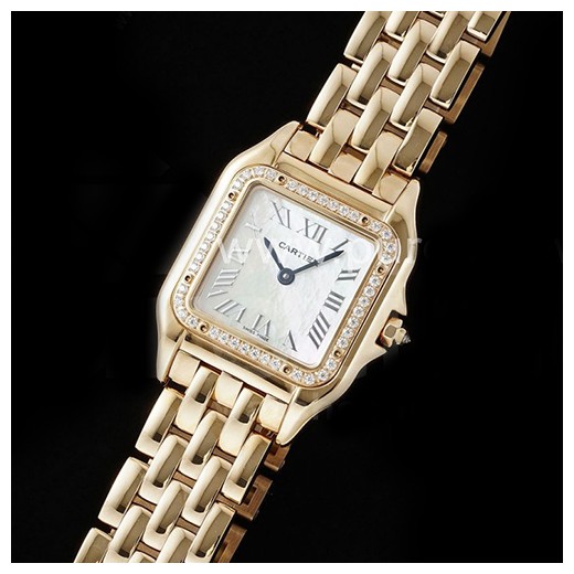 [홍콩명품시계.CARTIER] 까르띠에 팡테르 여성용 27mm 로즈골드 다이아몬드 베젤 화이트 다이얼, 쿼츠버전