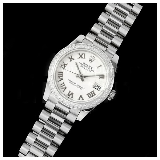 [홍콩명품시계.ROLEX] 로렉스 롤렉스 여성용 31mm 278289 다이아몬드 베젤 화이트 다이얼, 메탈밴드
