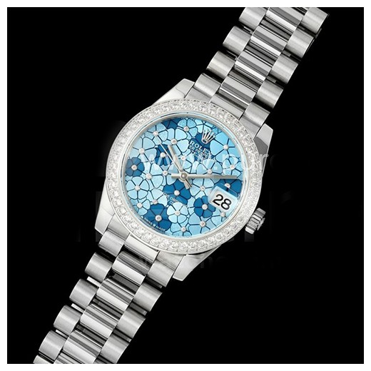 [홍콩명품시계.ROLEX] 로렉스 롤렉스 여성용 31mm 278289 다이아몬드 베젤 블루 다이얼, 메탈밴드