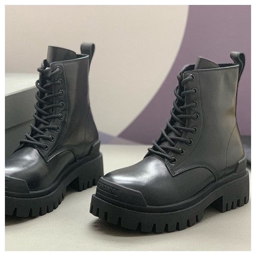 [홍콩명품.BALENCIAGA] 발렌시아가 24SS 로고 남여 레더 가죽 부츠 워커 (블랙), SE4382, PMD, 명품스니커즈,운동화,구두,로퍼,하이탑,신발