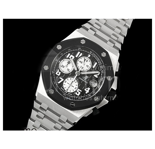[홍콩명품시계.AUDEMARS PIGUET] 오데마피게 로얄오크 오프쇼어 42mm 크로노 러버클래드 화이트/블랙 다이얼